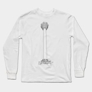 Busan tower silhouette Long Sleeve T-Shirt